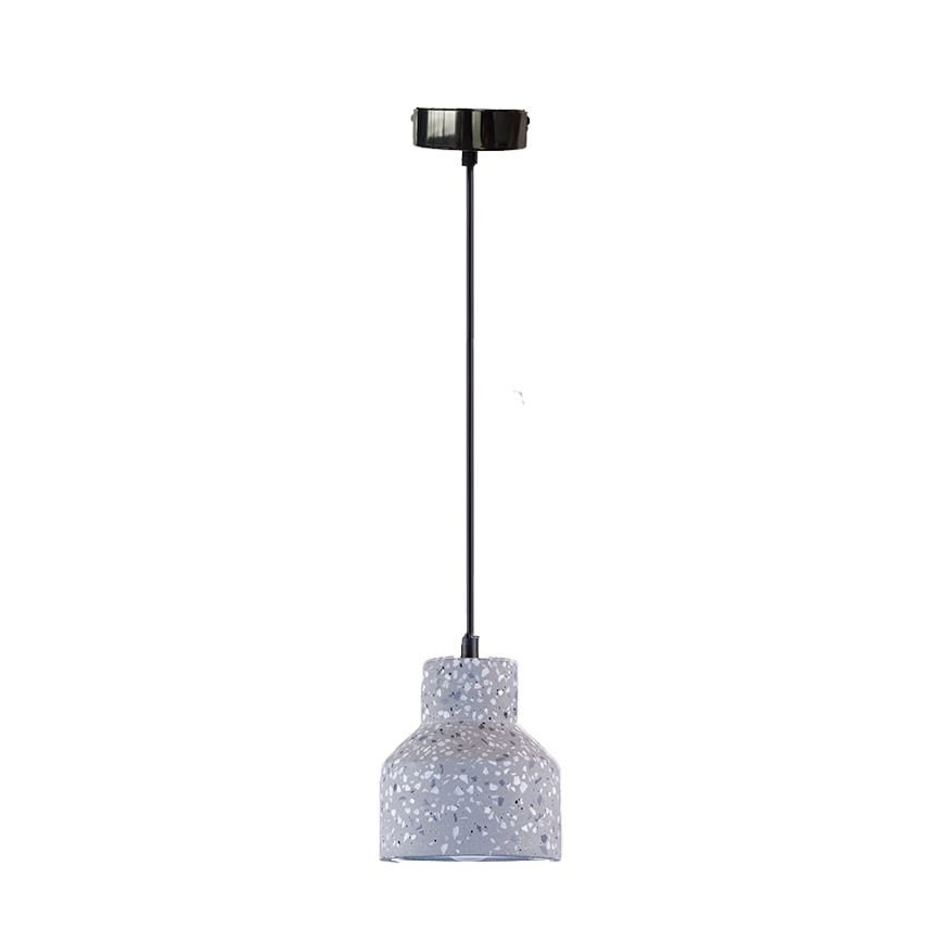 Lustra ar auklu TERRAZZO 1xE27/60W/230V d. 12 cm pelēka