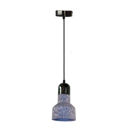 Lustra ar auklu TERRAZZO 1xE27/60W/230V d. 12 cm pelēka