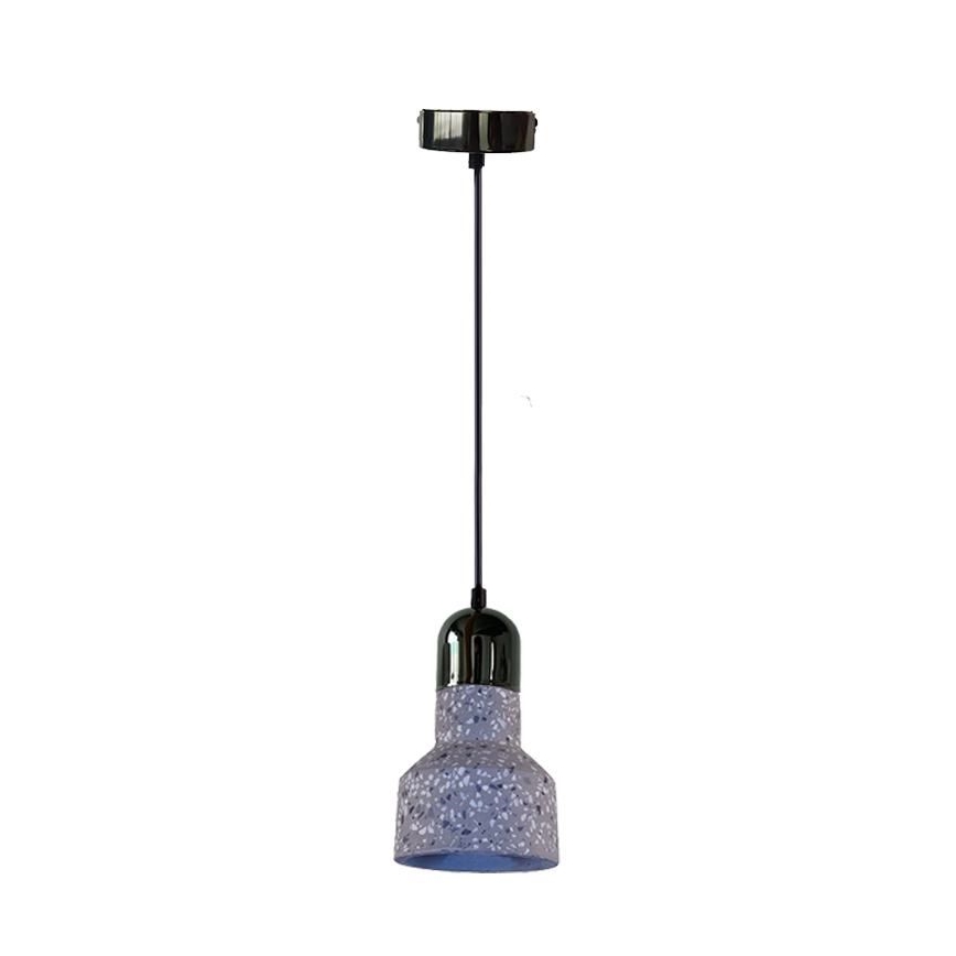 Lustra ar auklu TERRAZZO 1xE27/60W/230V d. 12 cm pelēka
