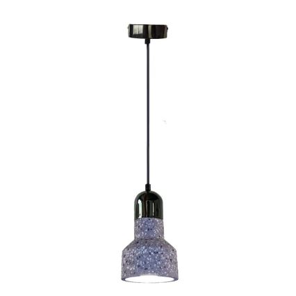 Lustra ar auklu TERRAZZO 1xE27/60W/230V d. 12 cm pelēka