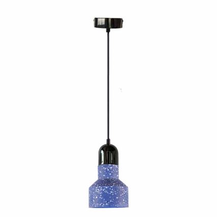 Lustra ar auklu TERRAZZO 1xE27/60W/230V d. 12 cm zila