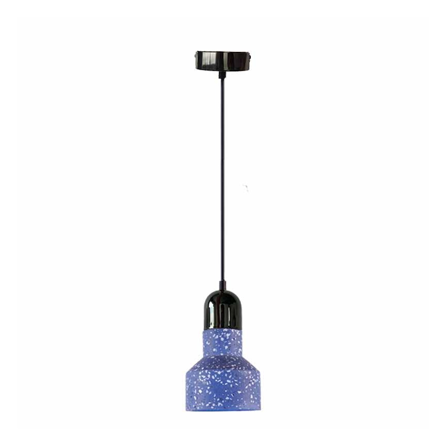 Lustra ar auklu TERRAZZO 1xE27/60W/230V d. 12 cm zila