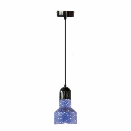 Lustra ar auklu TERRAZZO 1xE27/60W/230V d. 12 cm zila