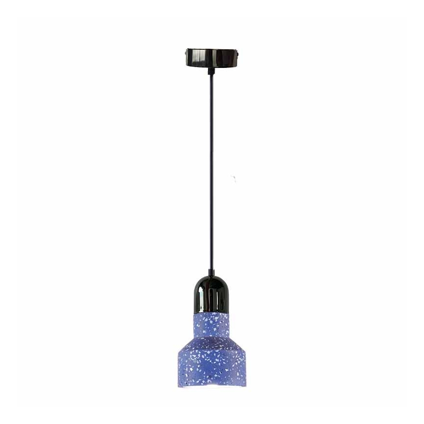 Lustra ar auklu TERRAZZO 1xE27/60W/230V d. 12 cm zila