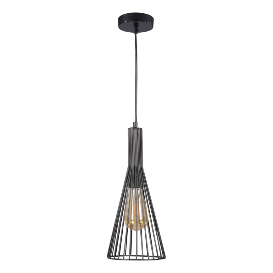 Lustra ar auklu TIANA 1xE27/20W/230V d. 15,5 cm melna