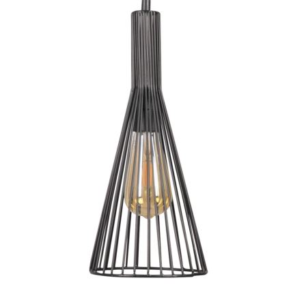 Lustra ar auklu TIANA 1xE27/20W/230V d. 15,5 cm melna