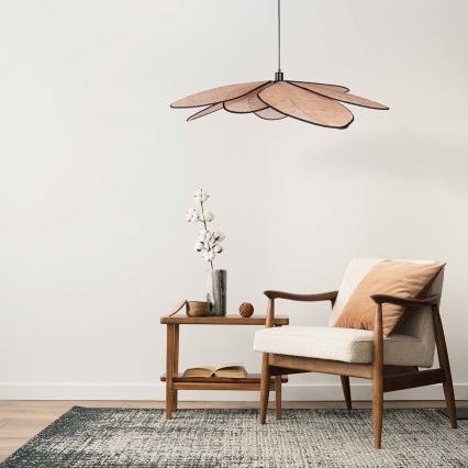 Lustra ar auklu TOBAGO 1xE27/20W/230V d. 100 cm bēša