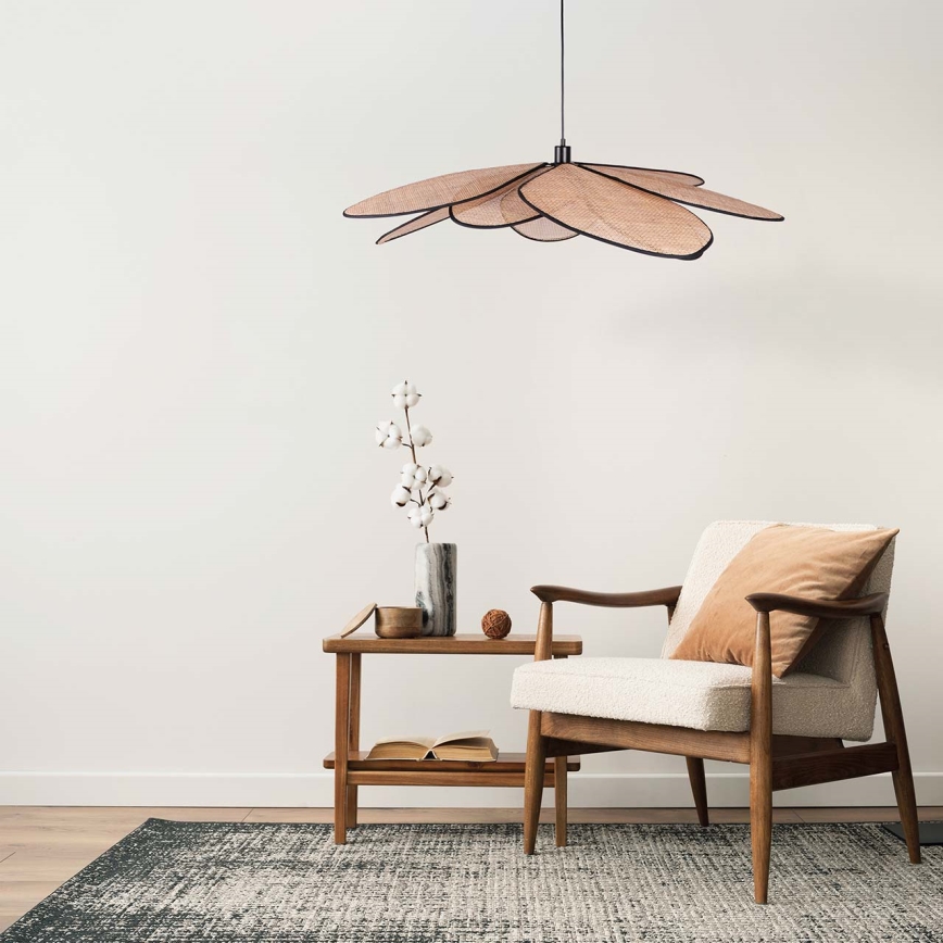 Lustra ar auklu TOBAGO 1xE27/20W/230V d. 100 cm bēša