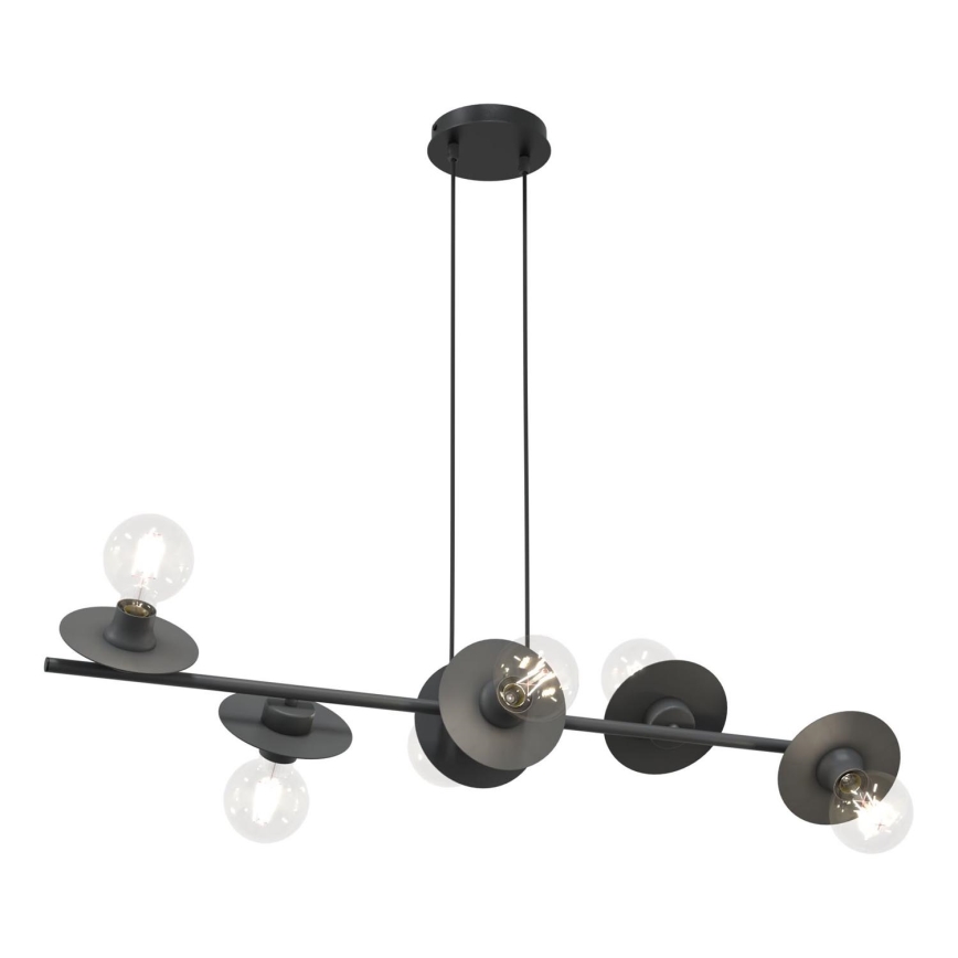 Lustra ar auklu TOKEN 6xE27/15W/230V melna