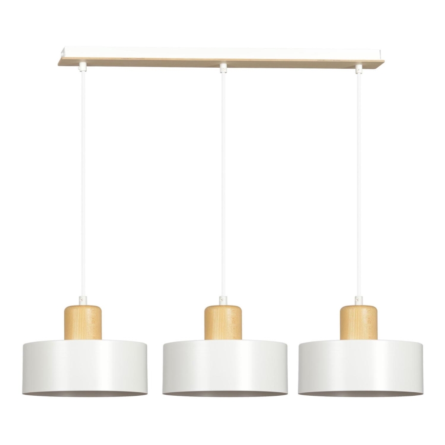 Lustra ar auklu TORIN 3xE27/15W/230V balta