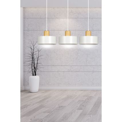 Lustra ar auklu TORIN 3xE27/15W/230V balta