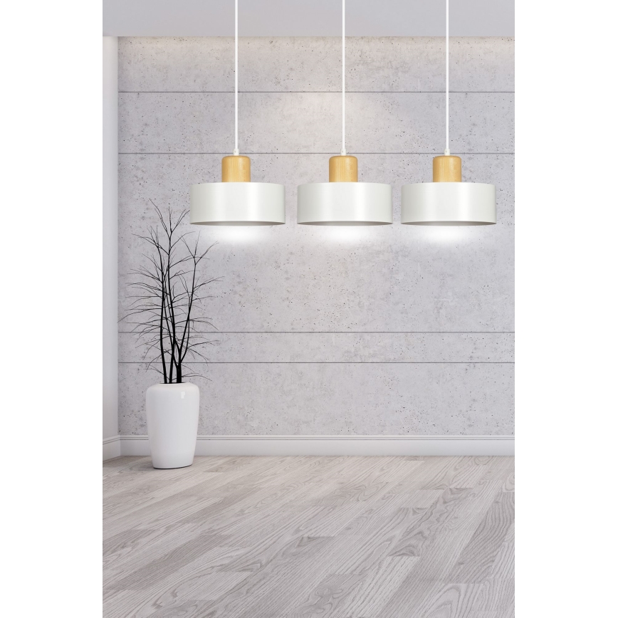 Lustra ar auklu TORIN 3xE27/15W/230V balta