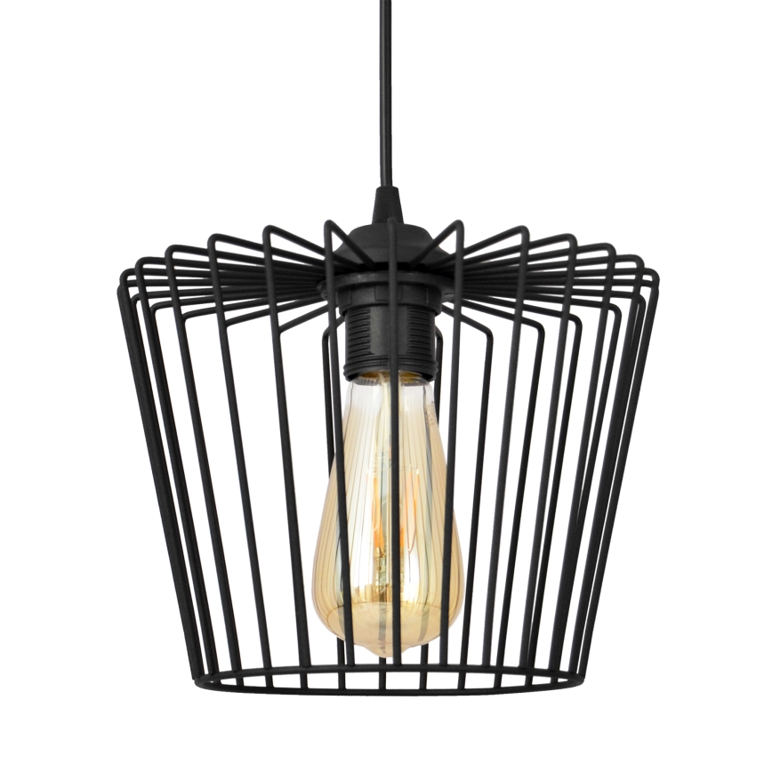 Lustra ar auklu TORRI 1xE27/15W/230V d. 23 cm melna