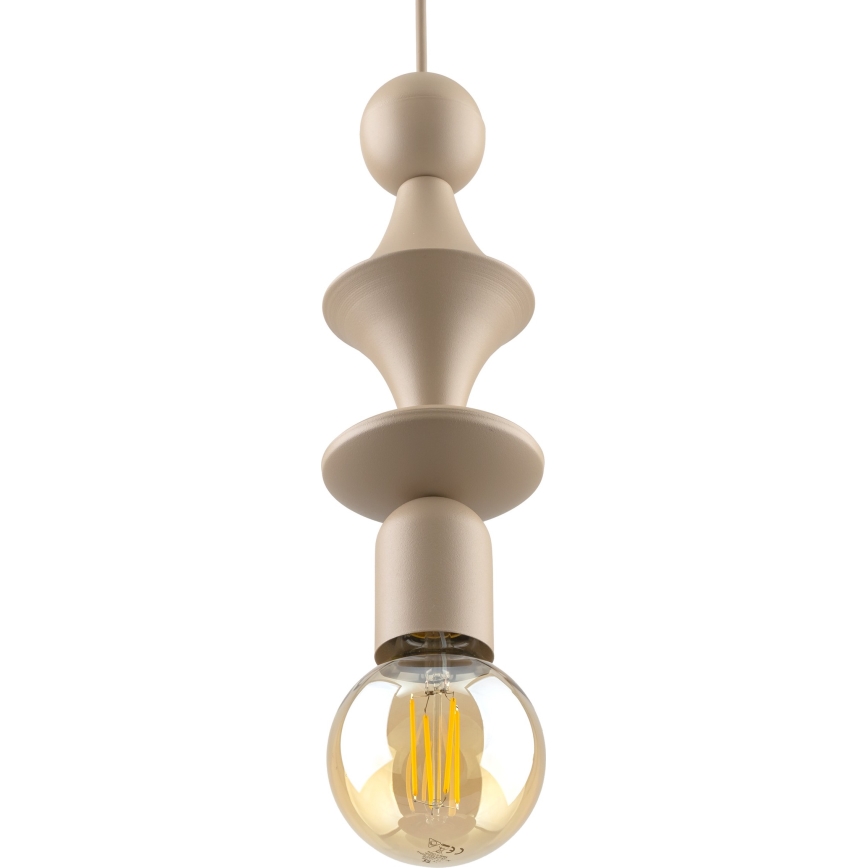 Lustra ar auklu TOWER 1xE27/15W/230V bēša