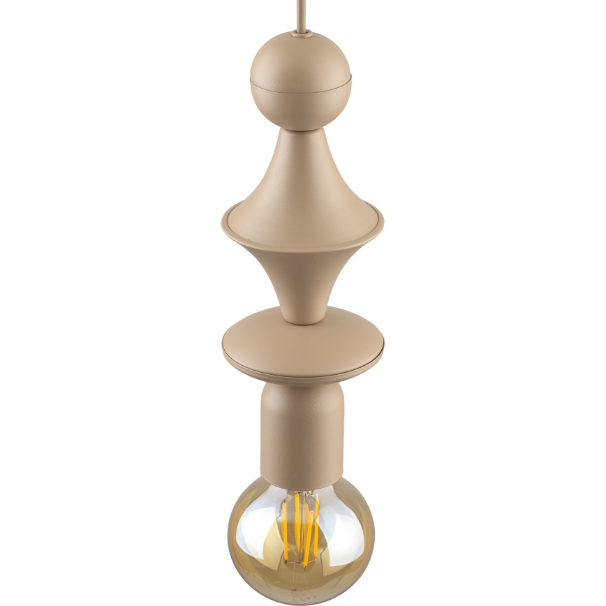 Lustra ar auklu TOWER 1xE27/15W/230V bēša
