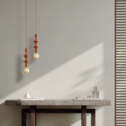 Lustra ar auklu TOWER 1xE27/15W/230V ķieģelis