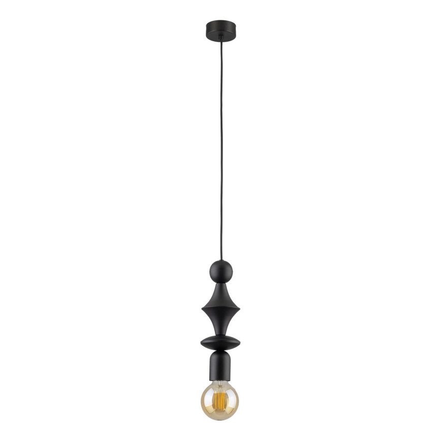 Lustra ar auklu TOWER 1xE27/15W/230V melna