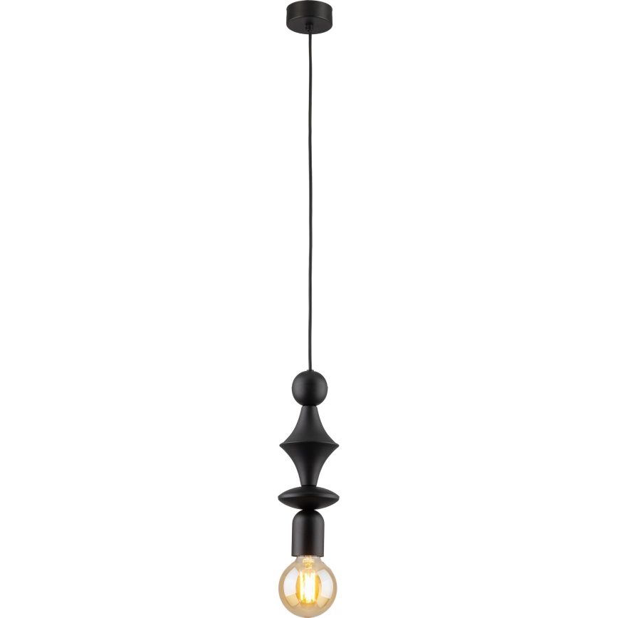 Lustra ar auklu TOWER 1xE27/15W/230V melna