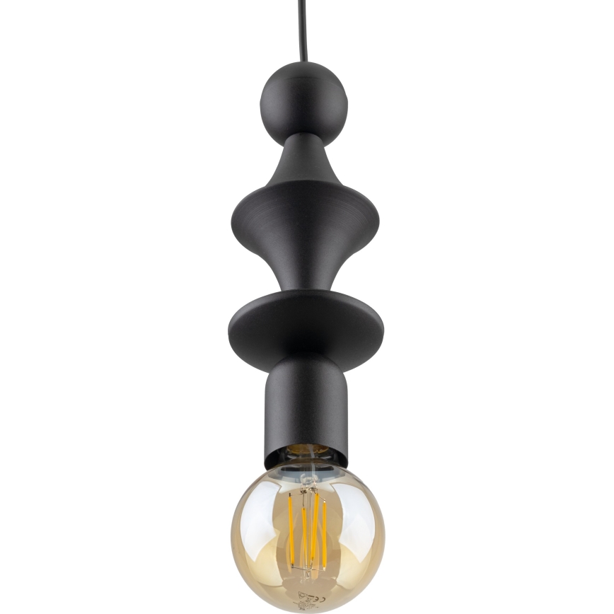 Lustra ar auklu TOWER 1xE27/15W/230V melna
