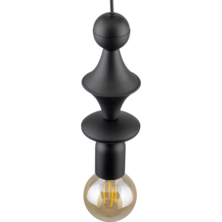 Lustra ar auklu TOWER 1xE27/15W/230V melna