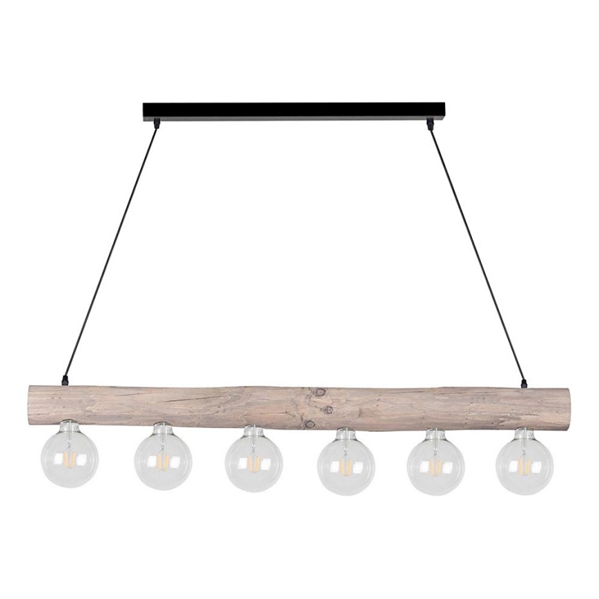Lustra ar auklu TRABO 6xE27/60W/230V priede