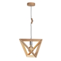 Lustra ar auklu TRIGONON 1xE27/60W/230V matēts ozols