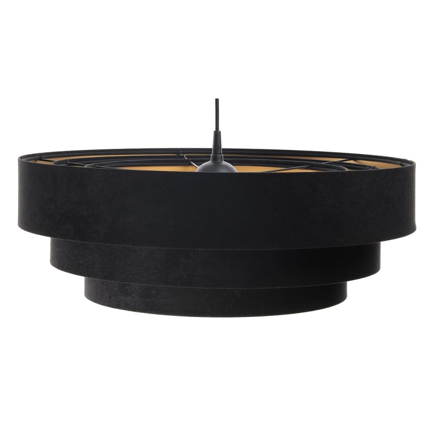 Lustra ar auklu TRINITI 1xE27/60W/230V melns/zelts