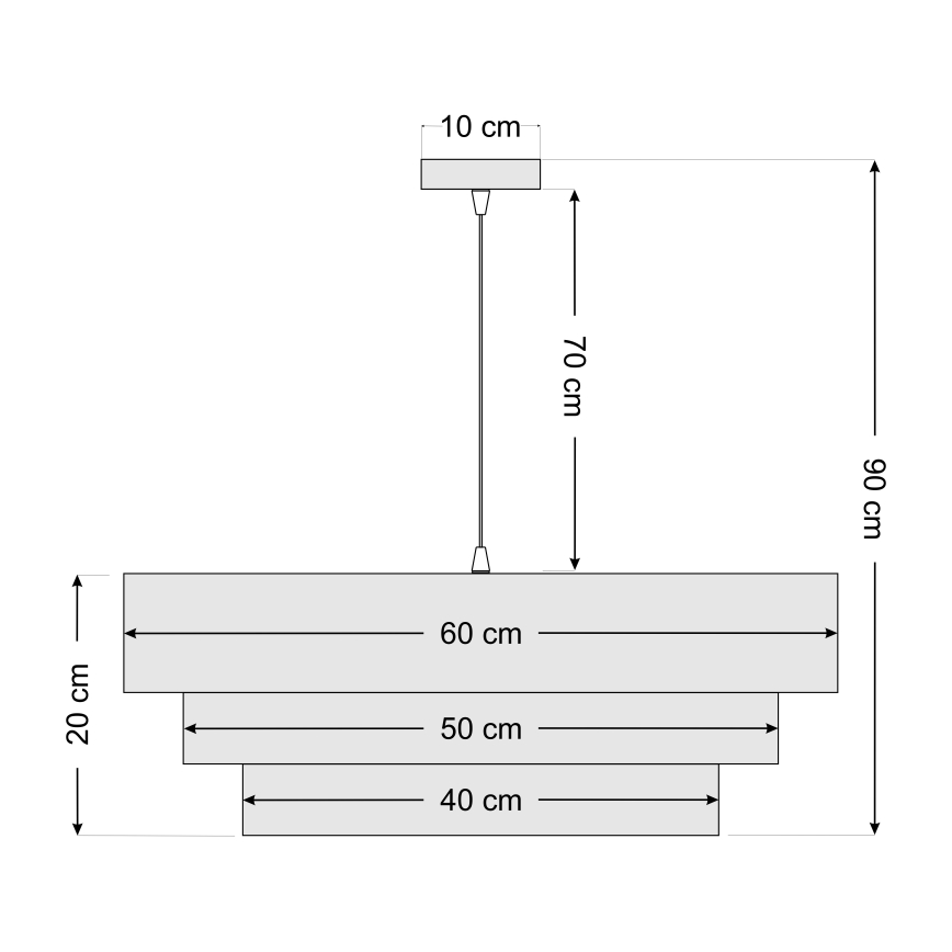 Lustra ar auklu TRINITI 1xE27/60W/230V zila/zelta