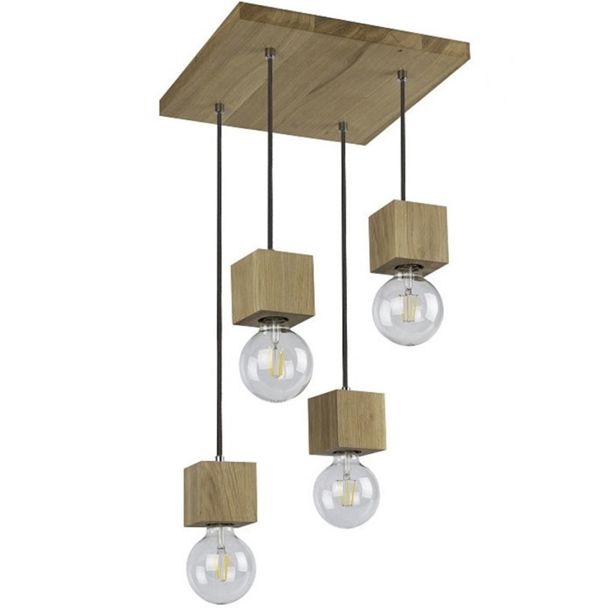 Lustra ar auklu TRONGO 4xE27/60W/230V ozols
