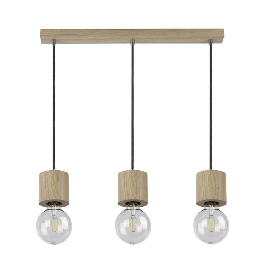 Lustra ar auklu TRONGO ROUND 3xE27/60W/230V ozols