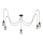 Lustra ar auklu TUBE LONG 5xE27/10W/230V melna