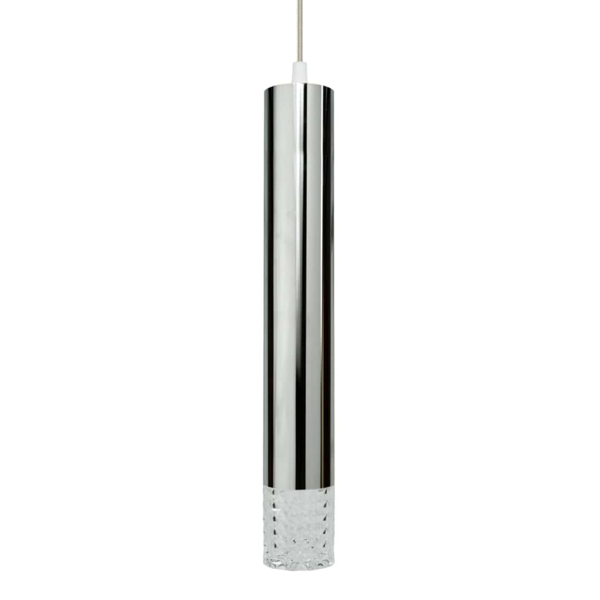 Lustra ar auklu TUBI 1xGU10/8W/230V spīdīgi hromēts