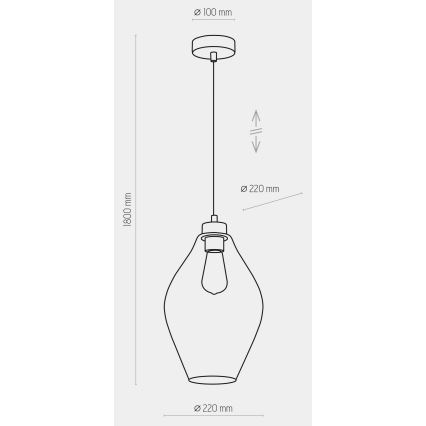 Lustra ar auklu TULON 1xE27/60W/230V