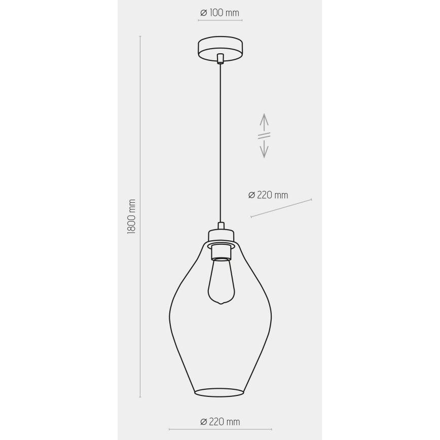 Lustra ar auklu TULON 1xE27/60W/230V