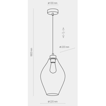 Lustra ar auklu TULON 1xE27/60W/230V