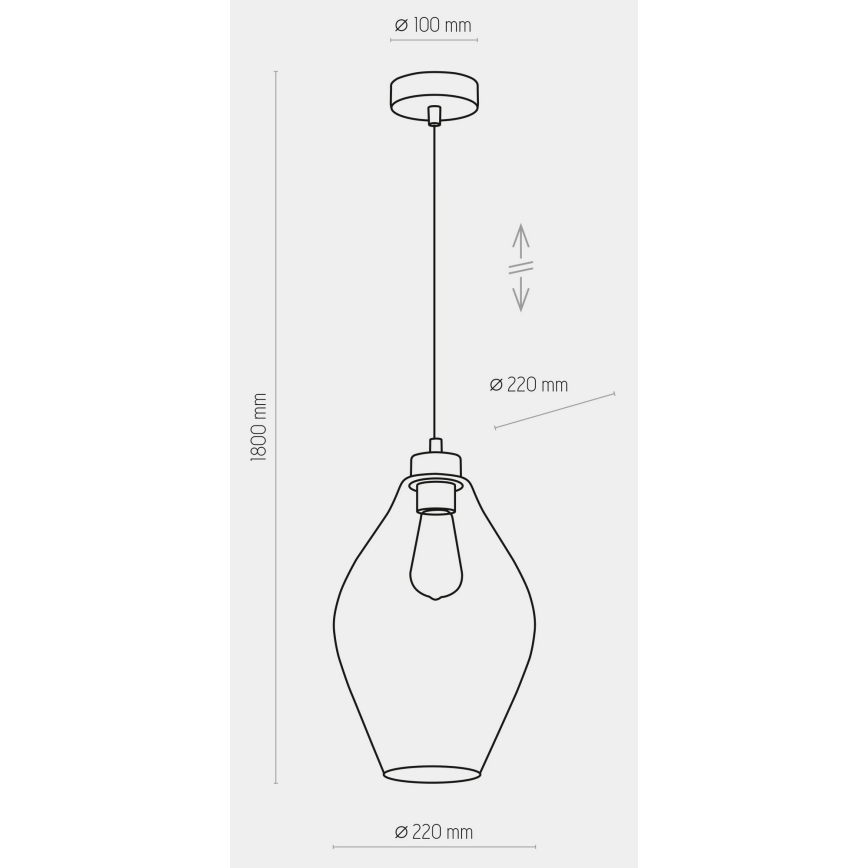 Lustra ar auklu TULON 1xE27/60W/230V