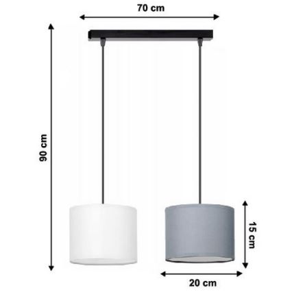 Lustra ar auklu TUZ 2xE27/60W/230V