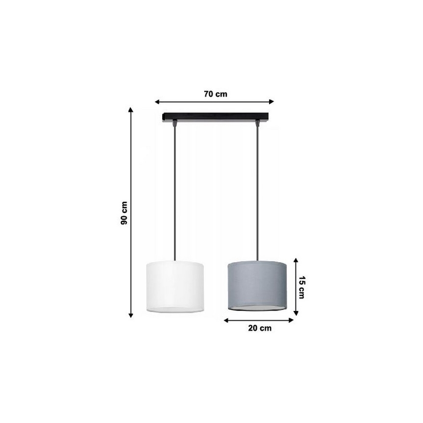 Lustra ar auklu TUZ 2xE27/60W/230V