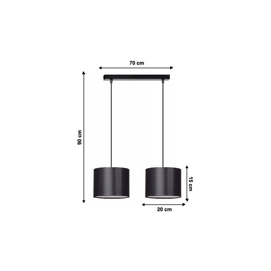 Lustra ar auklu TUZ 2xE27/60W/230V