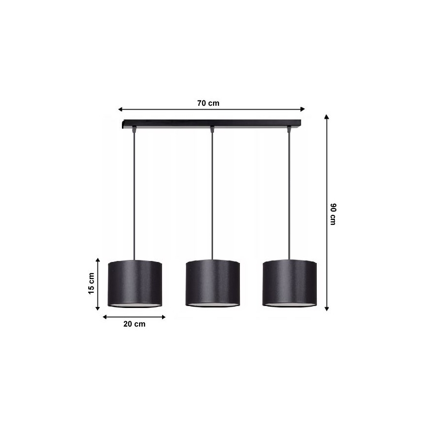 Lustra ar auklu TUZ 3xE27/60W/230V