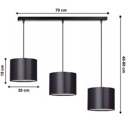 Lustra ar auklu TUZ 3xE27/60W/230V