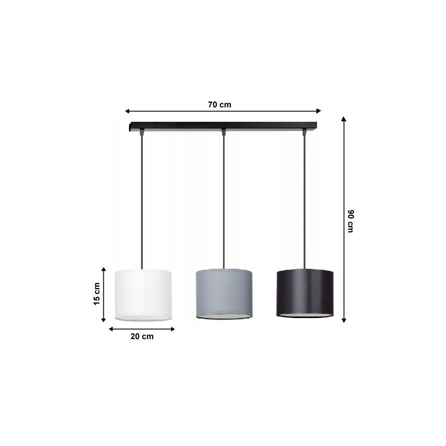 Lustra ar auklu TUZ 3xE27/60W/230V