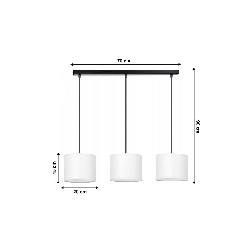 Lustra ar auklu TUZ 3xE27/60W/230V
