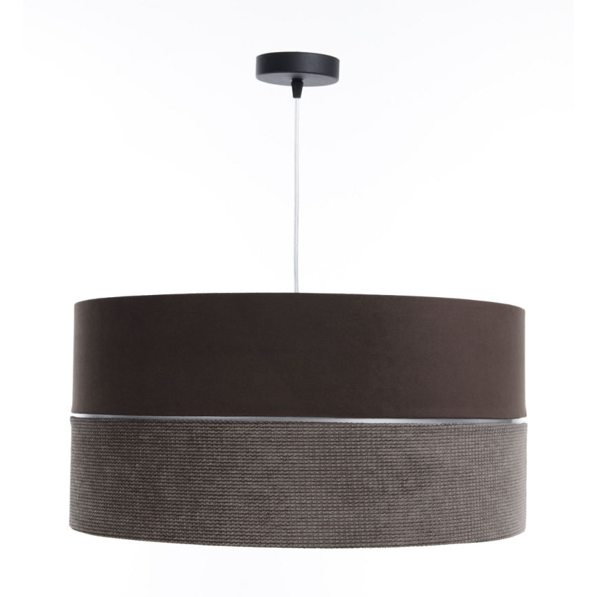 Lustra ar auklu TWIST 1xE27/60W/230V brūna/sudraba