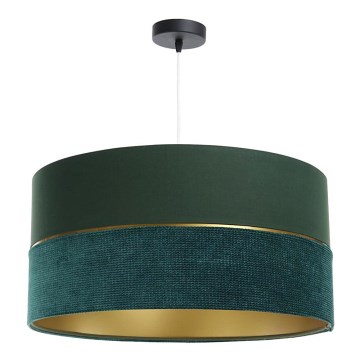 Lustra ar auklu TWIST 1xE27/60W/230V zaļa/zelta