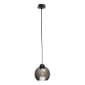 Lustra ar auklu UNO 1xE27/60W/230V melna/dūmakains
