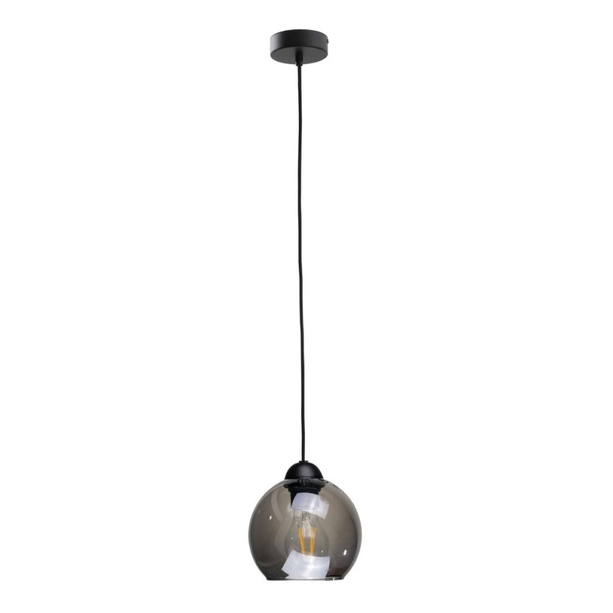 Lustra ar auklu UNO 1xE27/60W/230V melna/dūmakains