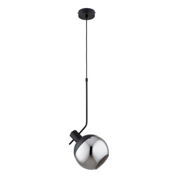 Lustra ar auklu VELTO 1xE27/15W/230V melna/dūmakains