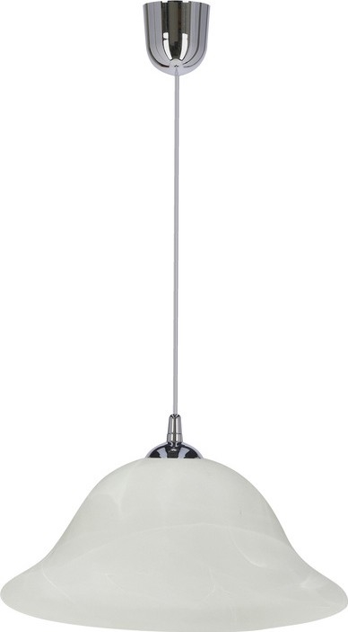 Lustra ar auklu VERA 1xE27/60W/230V spīdīgi hromēts/balta