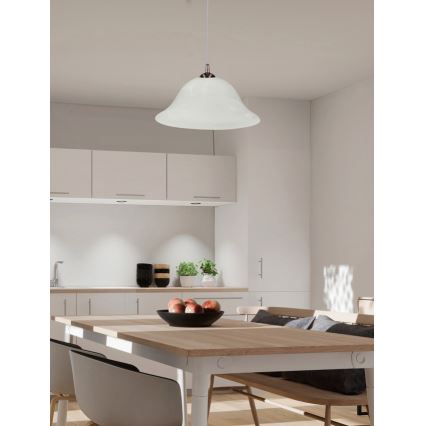 Lustra ar auklu VERA 1xE27/60W/230V varš/balta